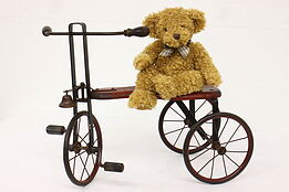 Farmhouse Antique Victorian Child Size Tricycle, Bell, Pine Seat #43679