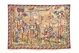 At The Court of The King Vintage French 55" Tapestry, Halluin #43866