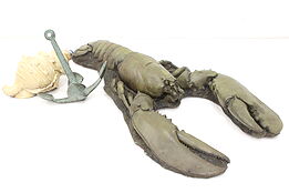 Nautical Vintage Ceramic 23" Lobster Sculpture #44151