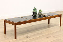 Midcentury Modern Design Walnut & Composite Vintage Coffee Table #44114