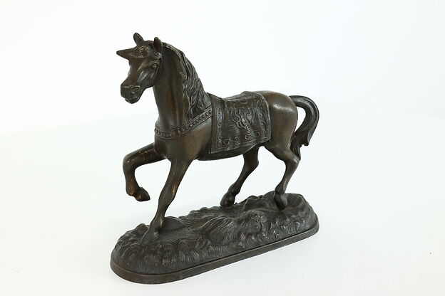 Victorian Antique Statue of a Horse, Metal Sculpture #35941 photo