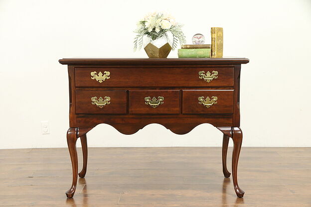 Traditional Cherry Vintage Lowboy Chest or Hall Console #32369 photo