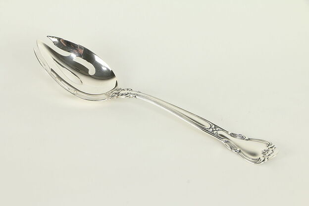 Chantilly Gorham Sterling Silver 8 1/2" Slotted Serving Spoon #32452 photo