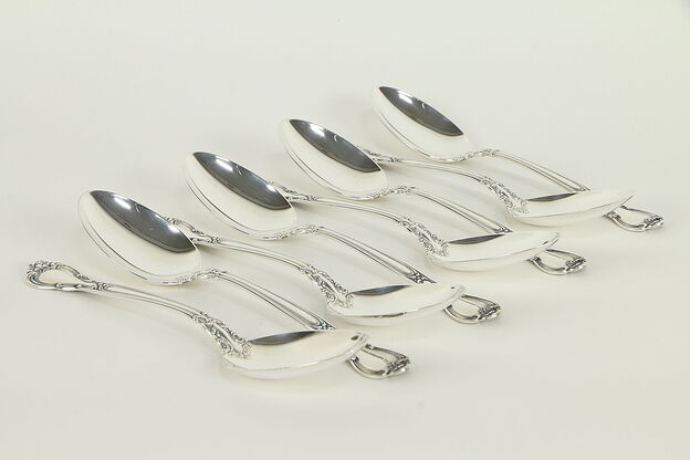 Chantilly Gorham Sterling Silver Set of 8 Soup or Dessert Spoons 7" #32459 photo