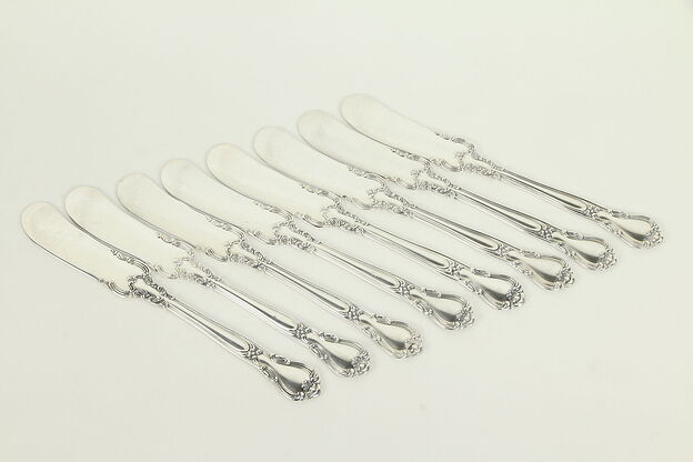 Chantilly Gorham Set of 8 Sterling Silver 6" Butter Knives #32464 photo