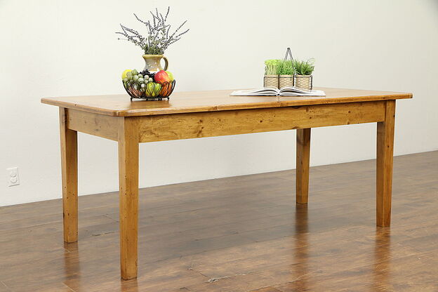 Reclaimed Pine Country Farmhouse Harvest Dining Table #32730 photo
