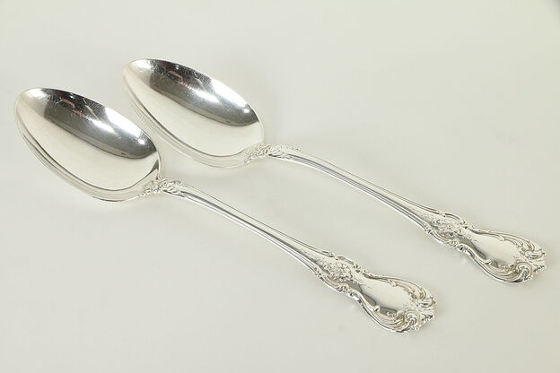 Pair of Sterling Silver Towle Old Master Serving Spoons  8 1/2"  #32828 photo