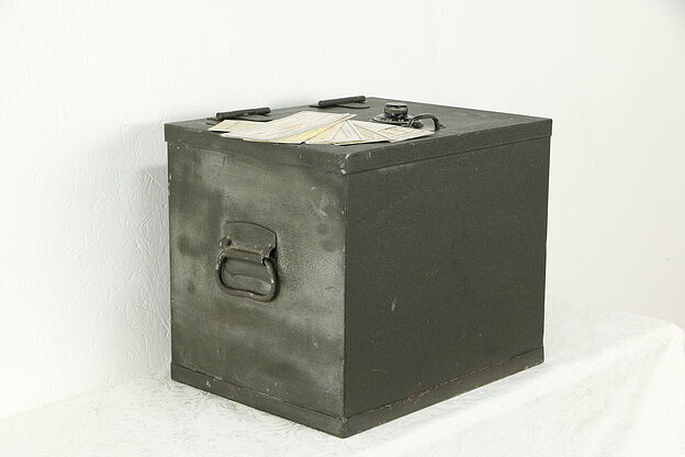 Iron Vintage Firebox Safe, Yale Combination Lock, Protectall New York #34567 photo