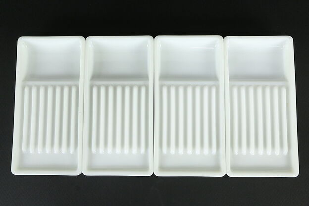 Antique Milk Glass Dental Trays, The American Cabinet Co.,Two Rivers  #35254 photo