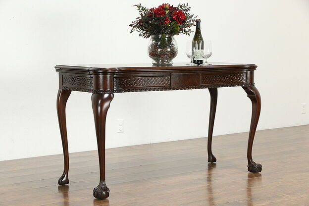 Georgian Design Antique Console, Flips to Dining Table, Warsaw of KY #35407 photo