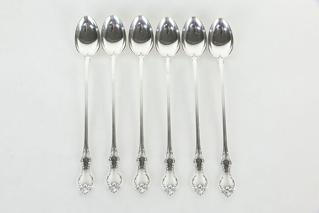 Towle Debussy Pattern Sterling Silver Set of 6 Ice Tea Spoons #36030 photo