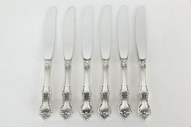 Towle Debussy Pattern Sterling Silver Set of 6 Butter or Appetizer Knives #36034 photo