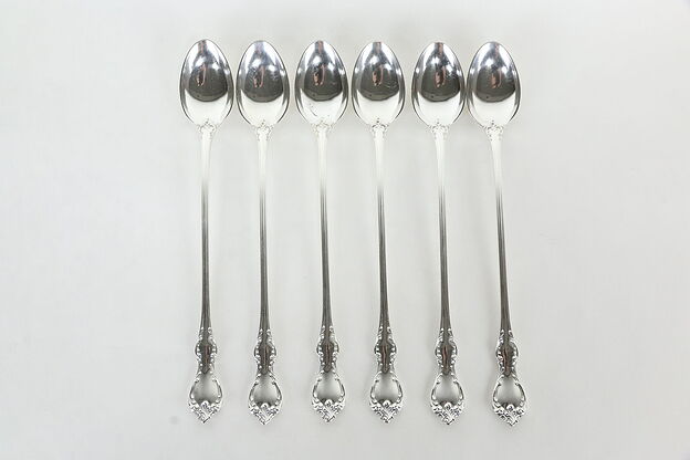 Towle Debussy Pattern Sterling Silver Set of 6 Ice Tea Spoons #36052 photo