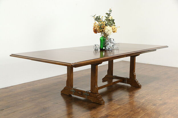 Vintage Cherry 10' Dining or Conference Table, 2 Leaves, Bernhardt #36372 photo