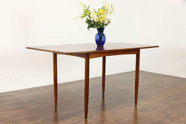 Midcentury Modern Vintage Danish Dining or Library Table, Leaf  #39009 photo