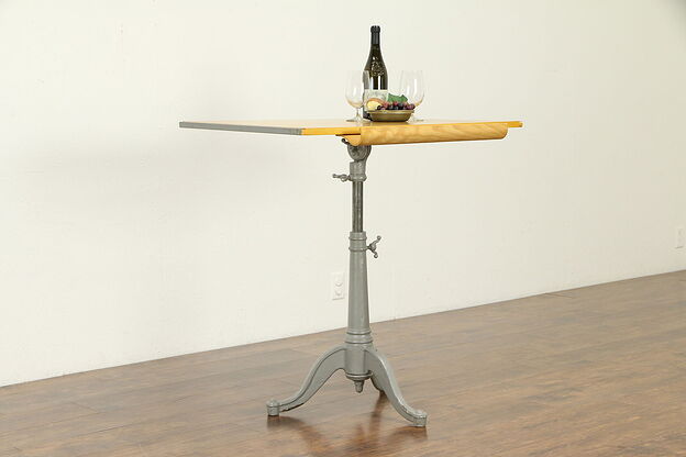 Drafting, Architect, Artist Vintage Drawing Desk, Island, Wine Table #31540 photo