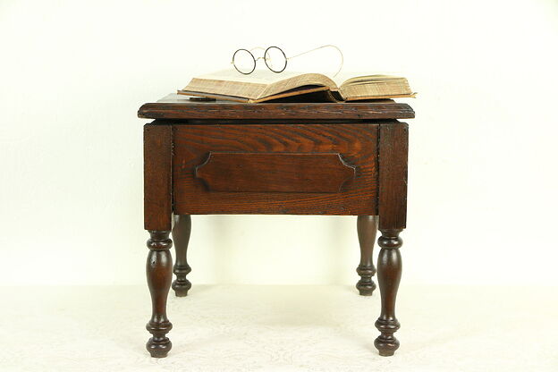 Victorian Antique Shoe Shine Caddy & Stand or Footstool #30164 photo