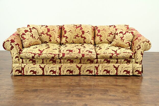 Scalamandre Upholstered Vintage Sofa, Down Cushions #28750 photo