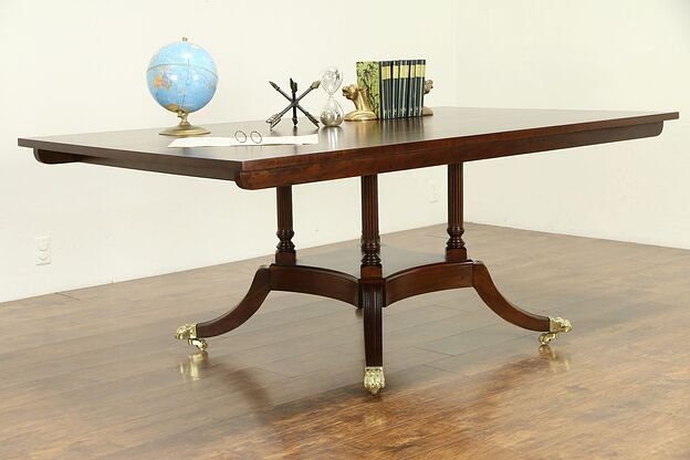 Cherry Traditional Vintage Conference or Dining Table, Signed Harden B #30796 photo
