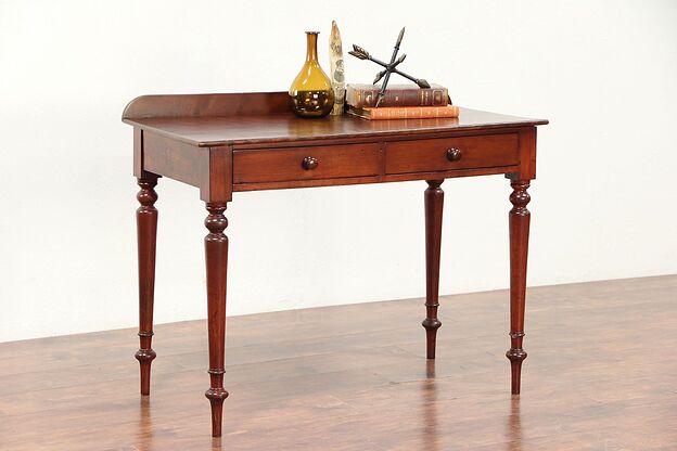 Walnut Antique 1825 Hall or Console Table, Writing Desk #29585 photo