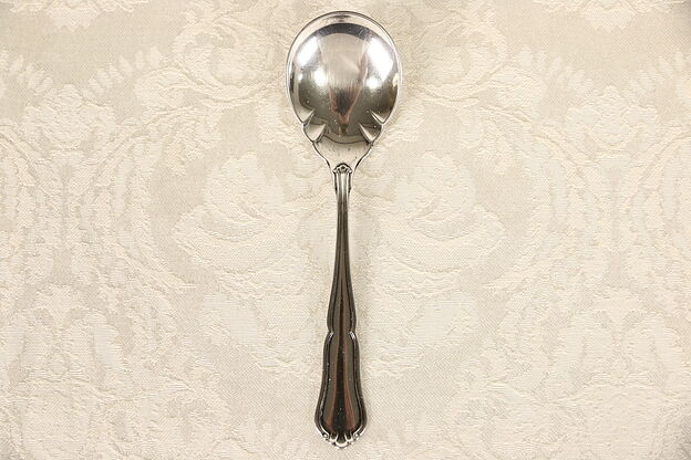 Silver Shell Vintage Serving Spoon, European Hallmarks #23350 photo
