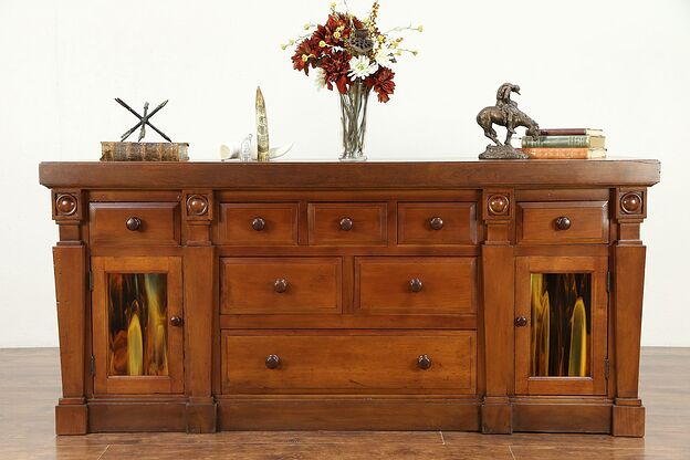 Cherry Finish Antique Birch Sideboard, Server, Buffet or TV Console #30473 photo