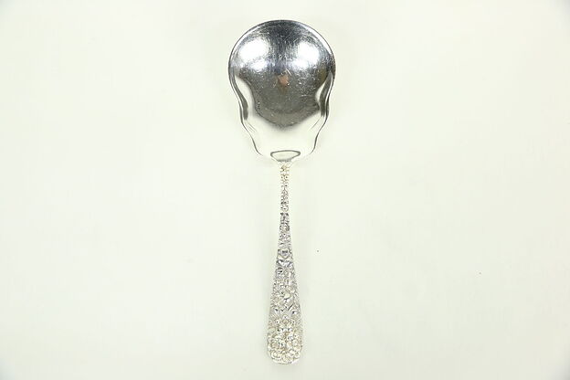 Repousse Sterling Silver by Kirk Stieff Scalloped Serving Spoon photo