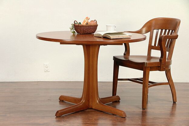 Midcentury Modern Teak 1960 Vintage Dining Table, 1 Leaf, Signed Gudme #30043 photo