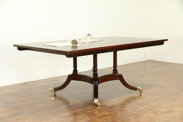 Cherry Traditional Vintage Conference or Dining Table, Signed Harden  A #30571 photo