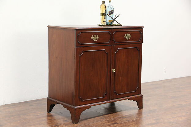 Mahogany Antique 1870 Sideboard, Server or Linen Cabinet, TV Console England photo