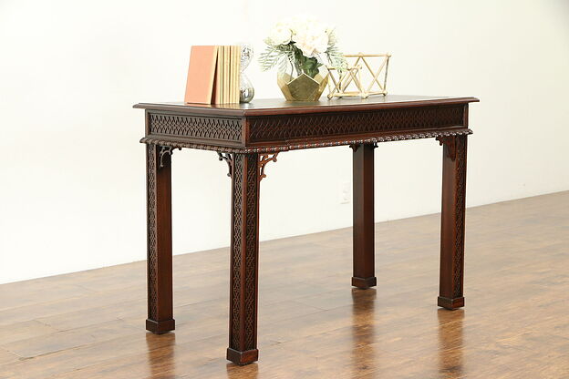 Georgian Style Writing Desk or Hall Console Table, LeSage #31020 photo