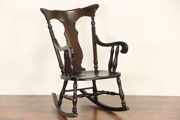 Rocking Chair, 1920 Traditional Birch Rocker with Arms photo