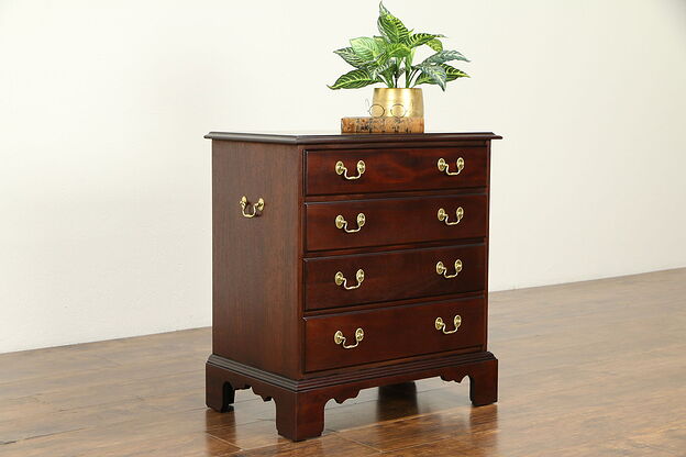 Traditional Mahogany Small Chest, Nightstand or End Table, Knob Creek #32073 photo