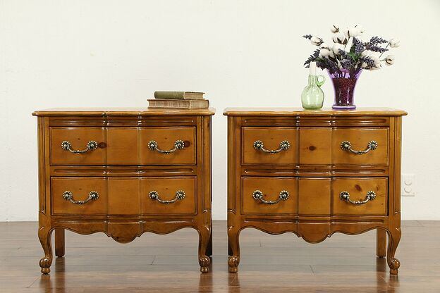 Pair of Country Pine Vintage Chests, Nightstands or Lamp Tables #31619 photo