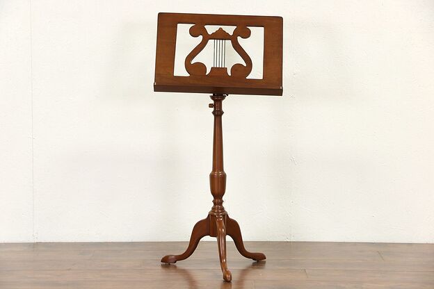 Music Stand, Vintage Mahogany with Lyre, Adjustable photo