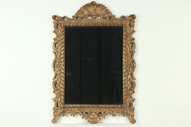 Baroque Style Beveled Mirror, Burnished Bronze Finish #28623 photo