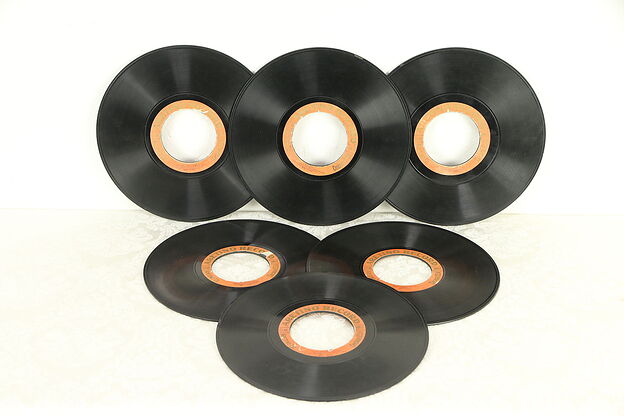 Group of 6 Aretino 3" hole 78 rpm Antique Records #32051 photo
