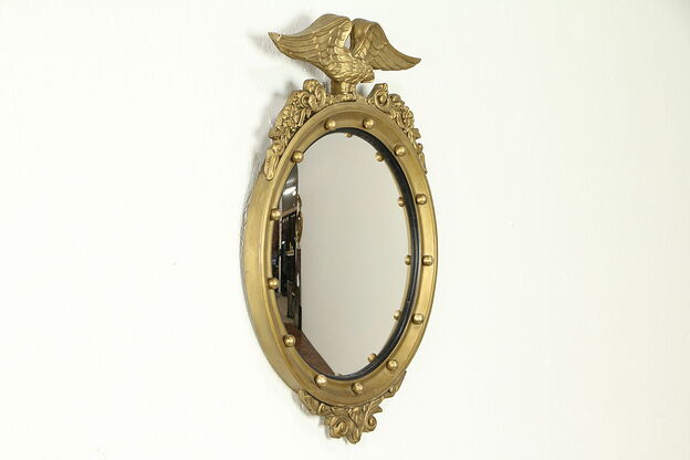 Federal Style Convex Wall Mirror with Eagle #31180 photo