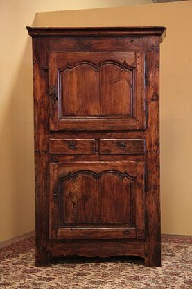 Country French Pine Antique 1770 Provincial Cupboard photo