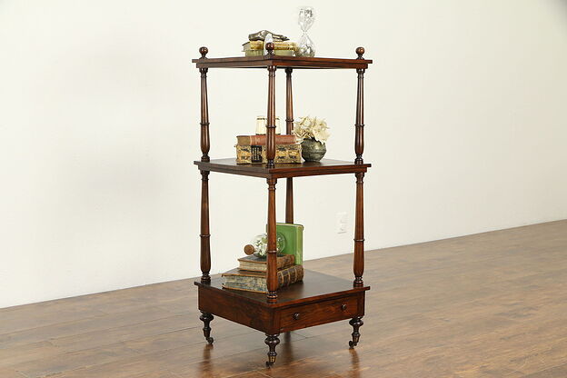 Rosewood Antique 1830's English Etagere or Dessert Stand #32739 photo