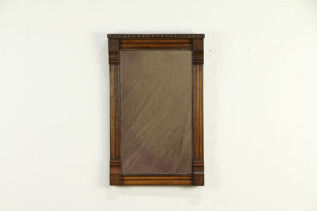 Late Victorian Eastlake Antique Carved Walnut Mirror  #32885 photo