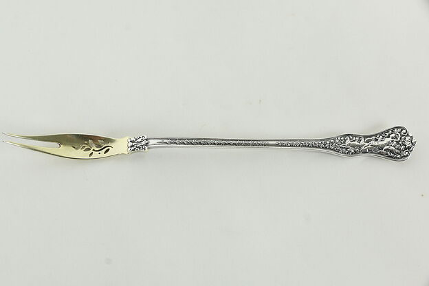 Tiffany Olympian Sterling Silver Olive Fork Diana the Huntress, Pat. 1878 #34676 photo