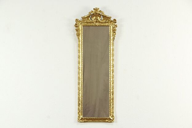 Rococo Design Gold Framed Vintage Mirror #34454 photo
