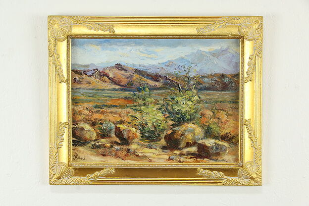 Morongo Valley Scene, Original Oil Painting, J. Xani, 19.5" #35750 photo