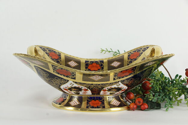 Traditional Imari Royal Crown Derby Large Two Handled Tray or Bowl #35985 photo