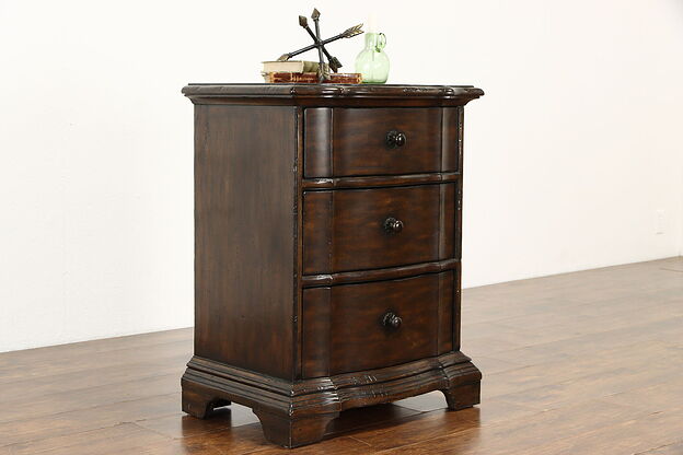 Rustic Farmhouse Vintage Nightstand, Chest or End Table, Drexel Heritage #37630 photo