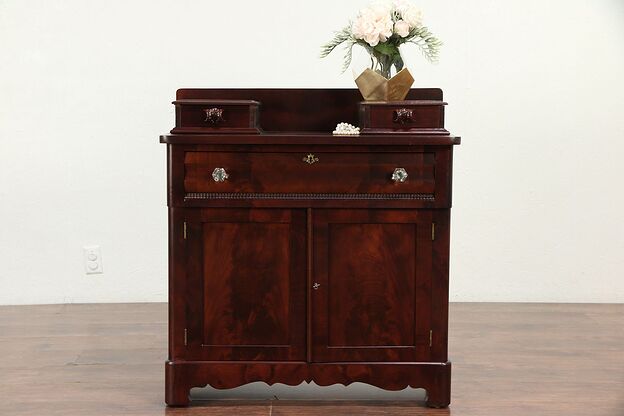 Empire Antique Mahogany Small Chest or Nightstand, Jewelry Drawers #30025 photo