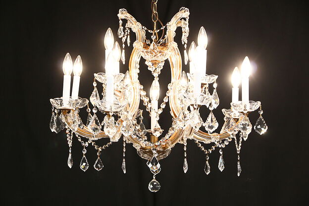 Marie Theresa Austrian Design 13 Candle Crystal Chandelier photo