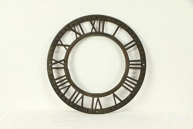 Bronze Antique 22" Clock Dial Ring, Architectural Salvage #31144 photo
