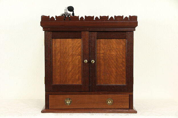 Victorian Antique 1870 Walnut Jewelry Chest, File or Collector Cabinet #30035 photo